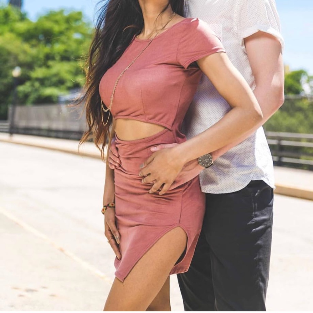 Peach natural nude color dress